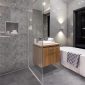 59746121 - luxury bathroom with water tub and shower illuminated